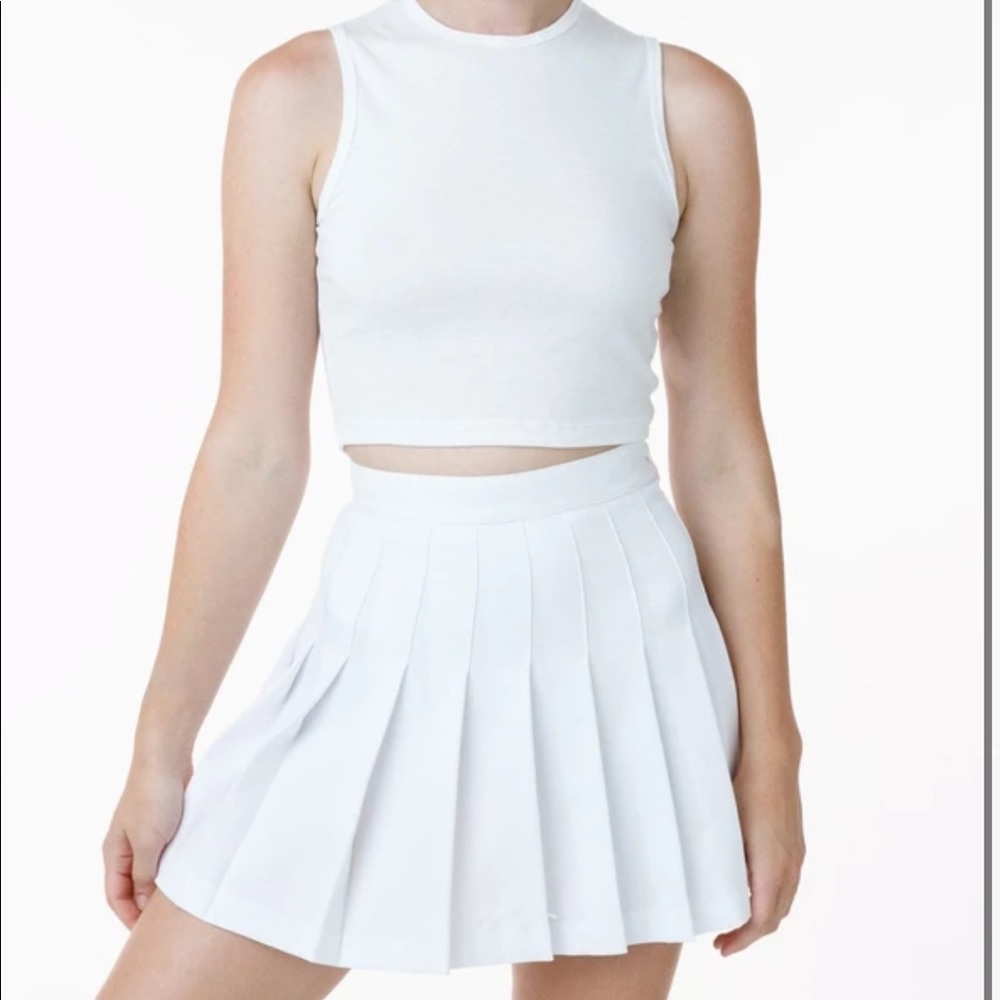 American apparel white tennis skirt small